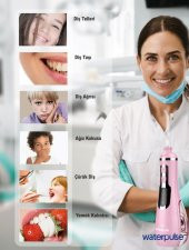 WaterPulse WP-V500-P Water Flosser Taşınabilir, Şarjlı, Masajlı, Diş/Protez Bakım ve Ağız Duşu Pembe - 6