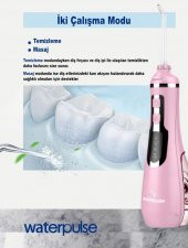 WaterPulse WP-V500-P Water Flosser Taşınabilir, Şarjlı, Masajlı, Diş/Protez Bakım ve Ağız Duşu Pembe - 7