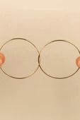 14 Ayar 4cm Halka Altın Küpe - 4