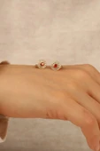 Taşlı Altın Küpe - 2