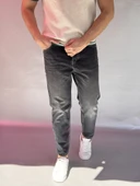 Dikiş Detay Yıkamalı Boyfriend Pantolon - 1