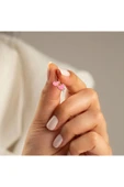 Pembe Kalp Çocuk Altın Küpe - 1