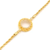 Çeyrek Altın Çerçeve Bileklik Çelik Altın Kaplama İşlemeli Burgu Model BLK-1075 - 2