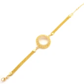 Yarım Altın Çerçeve Bileklik Çelik Altın Kaplama BLK-1117 - 3