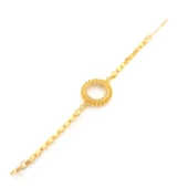 Yarım Altın Çerçeve Bileklik Çelik Altın Kaplama Arpa Güneş Modeli BLK-1112 - 3