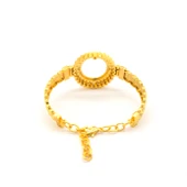 Çeyrek Altın Çerçeve Bileklik Çelik Altın Kaplama BLZ-643 - 4