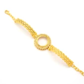 Çeyrek Altın Çerçeve Bileklik Çelik Altın Kaplama BLZ-643 - 2