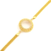 Yarım Altın Çerçeve Bileklik Çelik Altın Kaplama BLK-1117 - 2