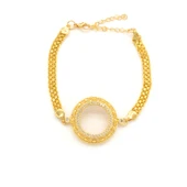 Yarım Altın Çerçeve Bileklik Çelik Altın Kaplama BLK-1117 - 1