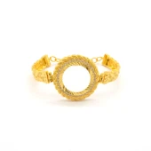 Yarım Altın Çerçeve Bileklik Çelik Altın Kaplama BLZ-629 - 1