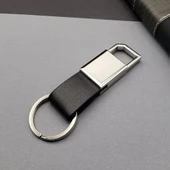 Siyah Gümüş Metal Anahtarlık - 1