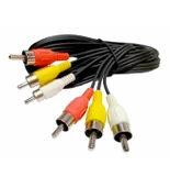 3RCA TO 3RCA TOS GÖRÜNTÜ SES KABLOSU ERKEK ERKEK SCART TV - 1