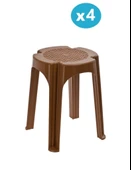 Omnipazar SY-4640 Plastik Tabure Büyük Boy 4'lü Set - 1