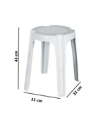 Omnipazar SY-4640 Plastik Tabure Büyük Boy 4'lü Set - 4