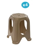 Omnipazar SY-4518 Plastik Kuşaklı Tabure Büyük Boy 4'lü Set - 1