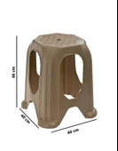 Omnipazar SY-4518 Plastik Kuşaklı Tabure Büyük Boy 4'lü Set - 2