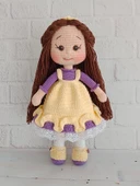 Mor Merve Bebek Amigurumi Organik Oyuncak - 1