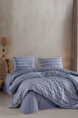 Varol Stripe Saten (KİNG SİZE) Nevresim Takım - 4