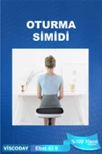 viscoday  Visco Oturma Simidi Ortopedik, Yastık Konforlu Ve Rahatlatıcı 43 X 43 X 9, D Model - 3