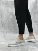 ET0003 Bağcıklı Klasik Spor Keten Beyaz Taban Casual Erkek Ayakkabı - 3