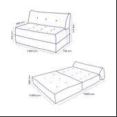 Homedius Mocca Çift Kişilik Katlanır Yatak Uzanma Koltuğu Sütlü Kahverengi - 12