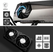 MSI VGA GEFORCE RTX 4090 SUPRIM LIQUID X 24G RTX4090 24GB GDDR6X 384B DX12 PCIE 4.0 X16 (3XDP 1XHDMI) Ekran Kartı - 2
