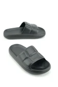 Kareli Yumuşak Tabanlı Unisex Slide Bahçe Plaj Havuz Deniz Yazlık Günlük Terlik thumbnail 14