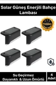 4 Adet L Solar Led Güneş Enerjili Su Geçirmez Köşebent Led Işık Merdiven Veranda Bahçe Aydınlatma - 1