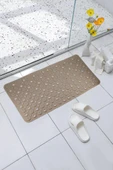 Efe Mark Premium Serisi Banyo - Küvet İçi Kaydırmaz Vantuzlu Oluklu Desenli Diktördgen Paspas 67,5 x 34,5 cm Krem - 3