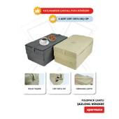XPERMATE Katlanır Şezlong Minderi Fermuarlı Çantalı Cepli FoldPack 30x60x25cm Bej thumbnail 4