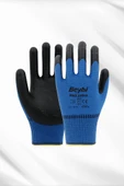 PN3 Zebra Nitril Kaplı Polyester Eldiven Mavi 1 koli ( 288 çift ) - 1