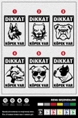 Ecce DİKKAT KÖPEK VAR STICKER 27 x 19 cm - 1