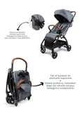 Kanz Xflop Autofold Kabin Boy Bebek Arabası Dark Grey - 3