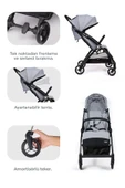 Kanz Xflop Autofold Kabin Boy Bebek Arabası Ultimate Grey - 4