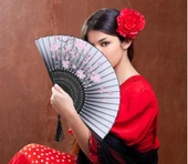 Beluga Yelpaze Bambu Kumaş Serinletici Vintage Gri  Şık Dekorasyon Püsküllü Japon Yelpaze 0204 - 2