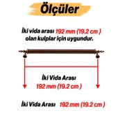Ovacık Metal Antik Bakır Kulp 192 mm Mobilya Çekmece Mutfak Dolabı Dolap Kapak Kulpları Kulb Kulpu - 3