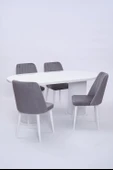 Bohem Milano Lak Panel Yemek Masa Sandalye Takımı 90x170 - 4
