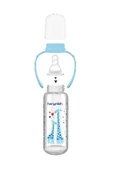HANYMİSH  KULPLU CAM BİBERON 240 ML-MAVİ - 1
