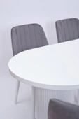 Bohem Milano Lak Panel Yemek Masa Sandalye Takımı 90x170 - 6
