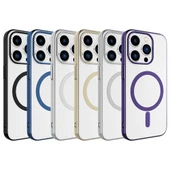 iPhone 15 Pro Kılıf Wireless Şarj Özellikli Pixel M-safe Kapak thumbnail 2