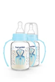 HANYMİSH KULPLU CAM BİBERON 125 ML - MAVİ - 6