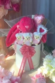 Led Işıklı Özel Kutuda Uyku Arkadaşı Bunny Peluş Tavşan ile Yeni Doğan Hediye Seti- Babyshower, Yenidoğan Hediyesi thumbnail 1