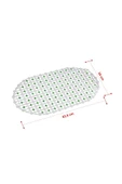 Efe Mark Eko Serisi Banyo - Küvet İçi Kaydırmaz Vantuzlu Oluklu Oval Paspas 63 x 34 cm, Yeşil - 4