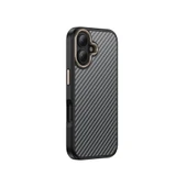 Apple iPhone 16 Plus Kılıf M-safe Şarj Özellikli Karbon Fiber Görünümlü Zore Antina Kapak - 2