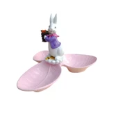 Paskalya Tavşan Tabaklı Sunum,Çerezlik - Kahvaltı - Kahve - Meyve Sunum Tabağı - 4