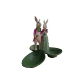 Paskalya Tavşan Tabaklı Sunum,Çerezlik - Kahvaltı - Kahve - Meyve Sunum Tabağı - 4