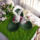 Paskalya Tavşan Tabaklı Sunum,Çerezlik - Kahvaltı - Kahve - Meyve Sunum Tabağı - 8