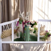 Paskalya Tavşan Tabaklı Sunum,Çerezlik - Kahvaltı - Kahve - Meyve Sunum Tabağı - 3