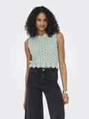 ONLY Bayan Örme Kolsuz Bluz 15291602 thumbnail 1