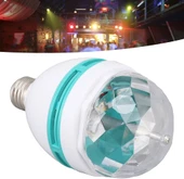 RGB Renkli LED Döner Başlıklı Disko Topu Ampul 3W priz duy dahil E27 Düğün Dernek Eğlence Dans Disko Show için Flaş 0801 - 3